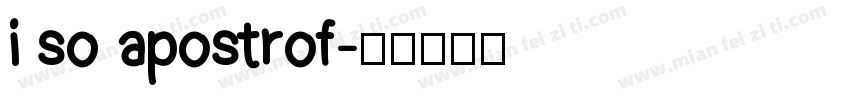 i so apostrof字体转换